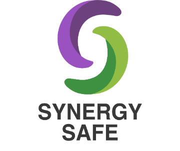 The Synergy Safe Safeguarding Advanced mark, in purple and green