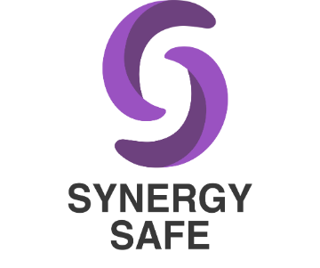 The Synergy Safe Safeguarding Excellence mark, in purple